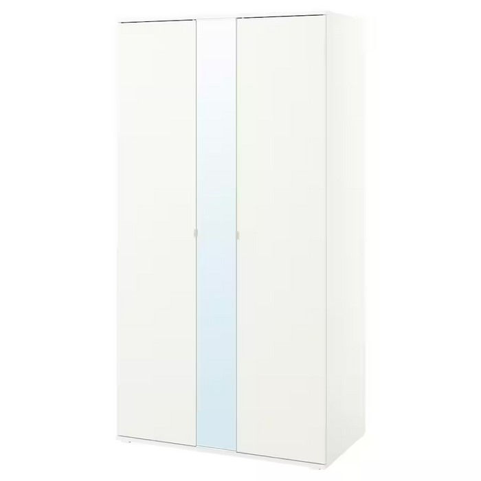 VIHALS Wardrobe with 2 doors, white, 105x57x200 cm, 40483256