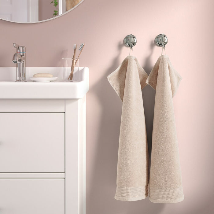 VINARN Hand towel, light grey/beige, 40x70 cm