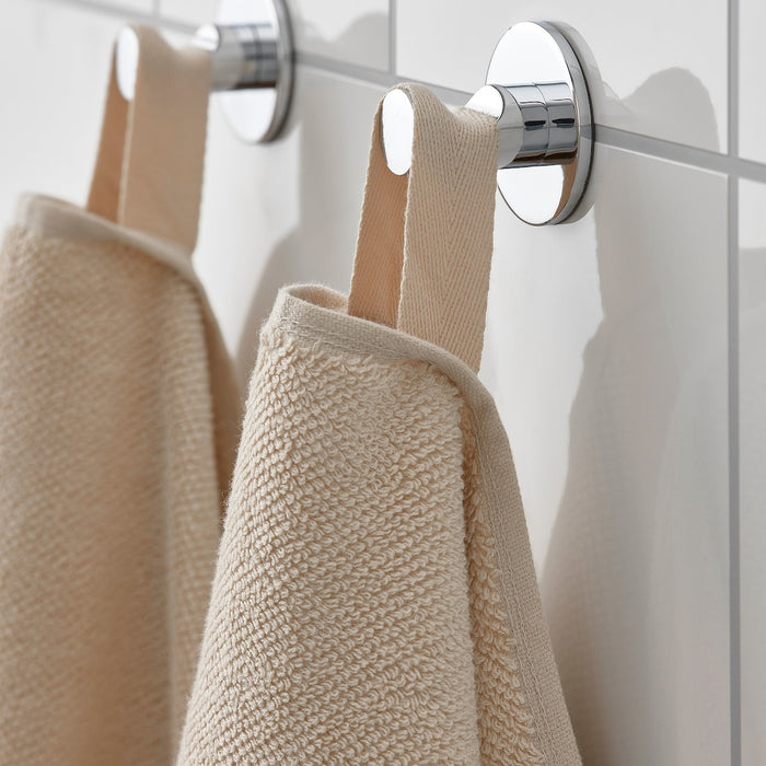 VINARN Hand towel, light grey/beige, 40x70 cm