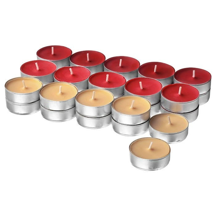 VINTERFINT Scented tealight, Gingerbread cookies/red, 3.5 hr