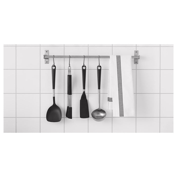 IKEA 365+ HJALTE Wok spatula, stainless steel/black