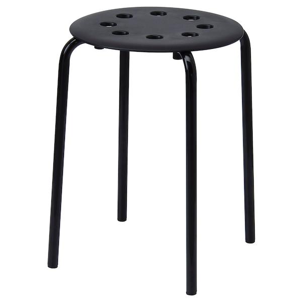 MARIUS Stool, black 45 cm