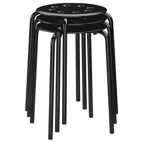 MARIUS Stool, black 45 cm