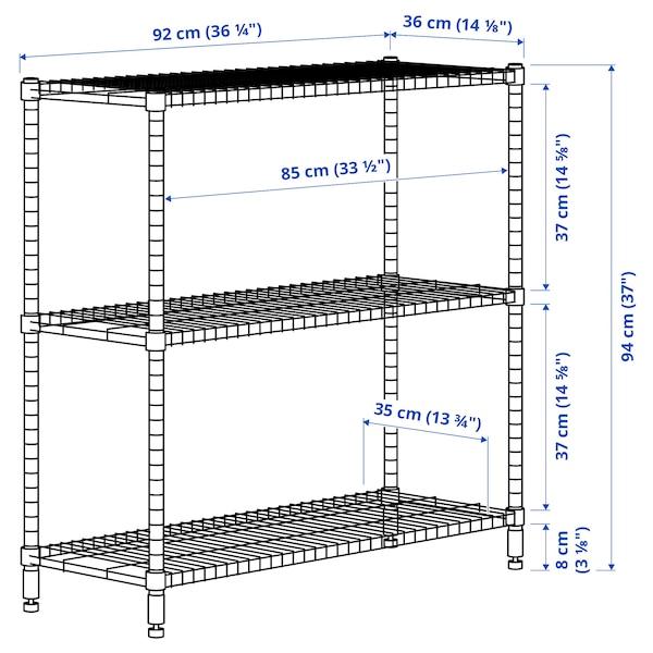 OMAR shelving unit 92x36x94 cm galvanised