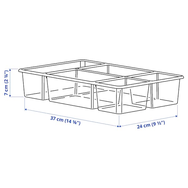 ANTONIUS Basket insert, transparent 37x24x7 cm