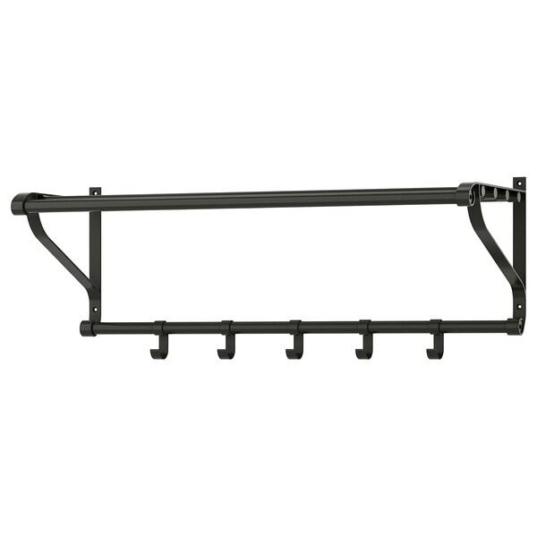 PORTIS Hat rack, black 90 cm