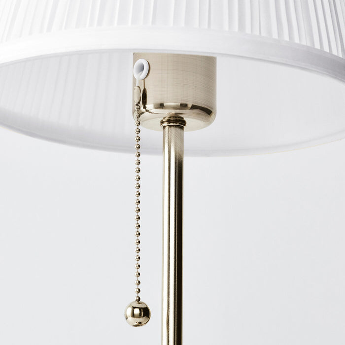 ARSTID Table lamp, nickel-plated/white