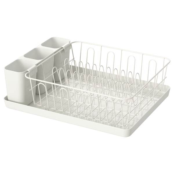 VARIERA Dish drainer, white 42x30 cm