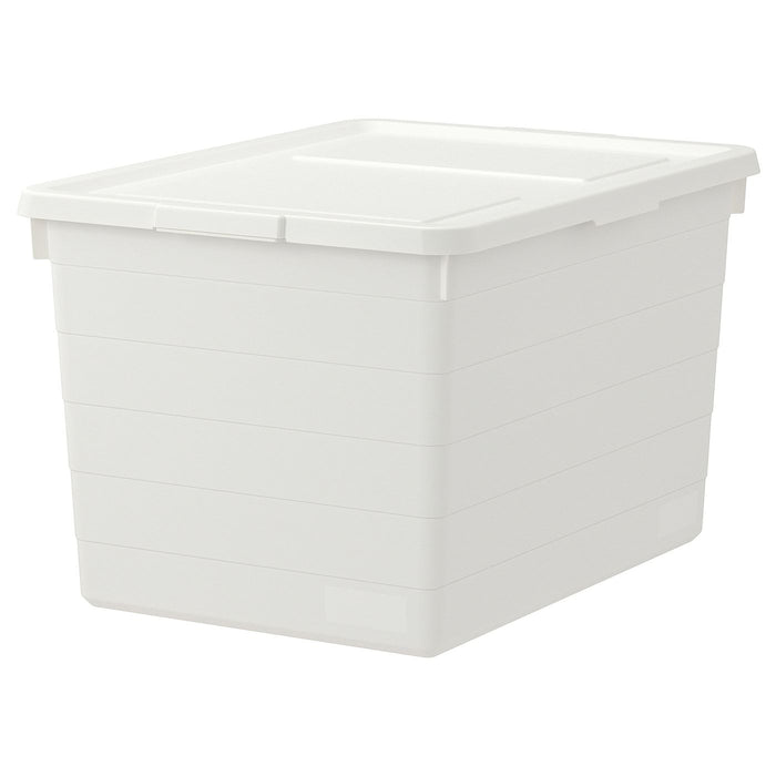 SOCKERBIT Box with lid, white 38x51x30 cm