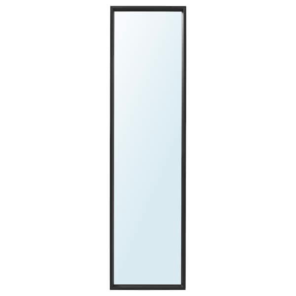 NISSEDAL Mirror, black 40x150 cm