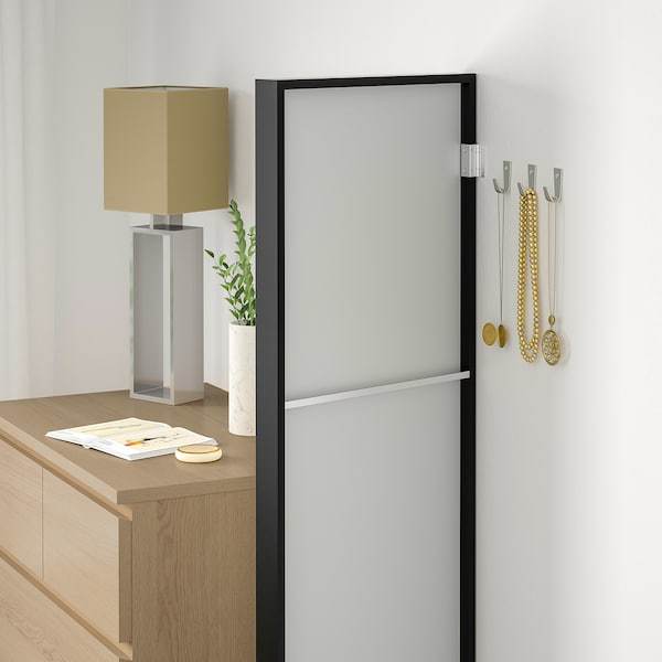 NISSEDAL Mirror, black 40x150 cm