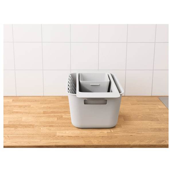 GRUNDVATTNET wash-up bowl grey