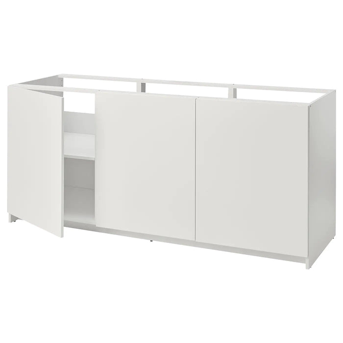 KNOXHULT base cabinet with doors, white, 180x85 cm