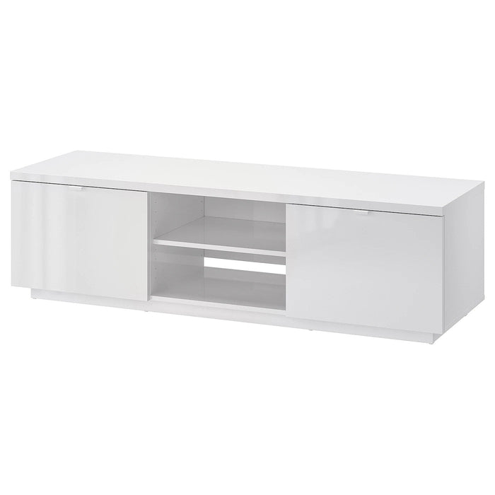 BYAS TV bench, high-gloss white, 160x42x45 cm