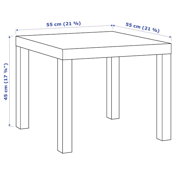 LACK Side table, black 55x55 cm