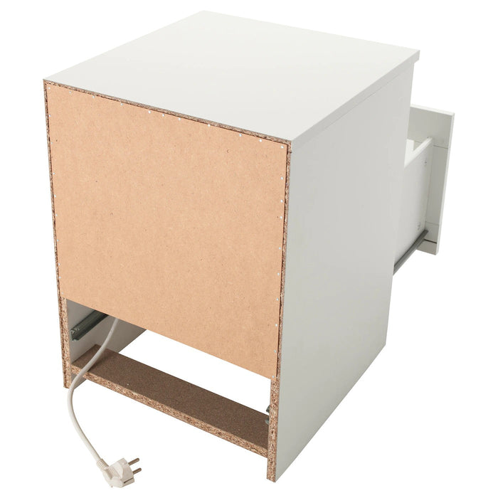 BRIMNES Bedside table, white, 39x41 cm