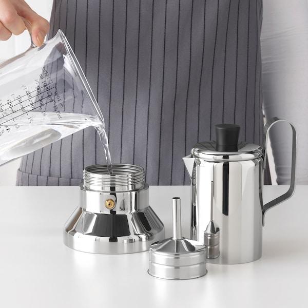 METALLISK Espresso maker for hob, stainless steel 0.4 l