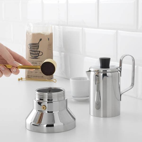 METALLISK Espresso maker for hob, stainless steel 0.4 l