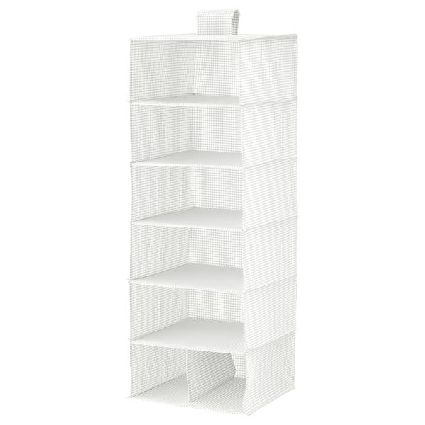 STUK Storage with 7 compartments, white/grey 30x30x90 cm