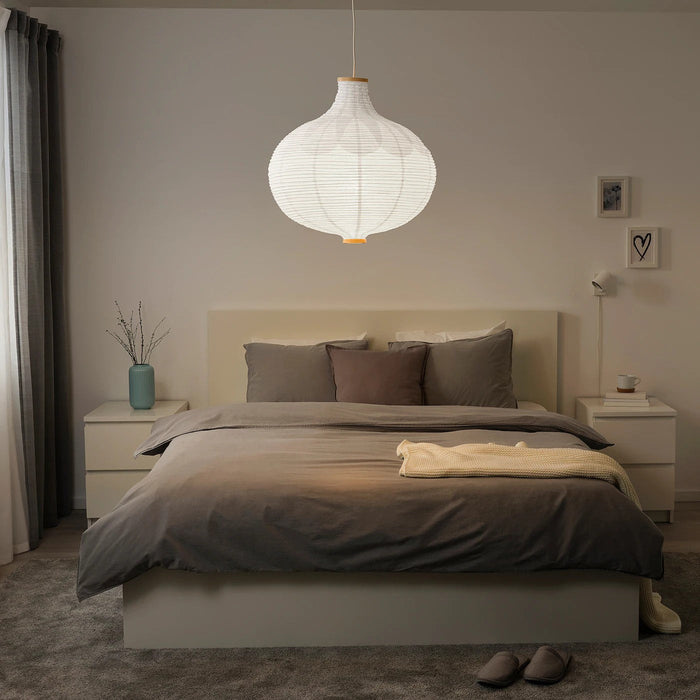 RISBYN Pendant lamp shade, onion shape/white 57 cm