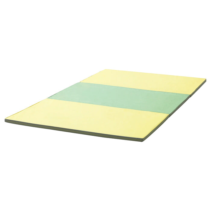 PASSBIT Folding gym mat, yellow/green/grey, 120x225 cm