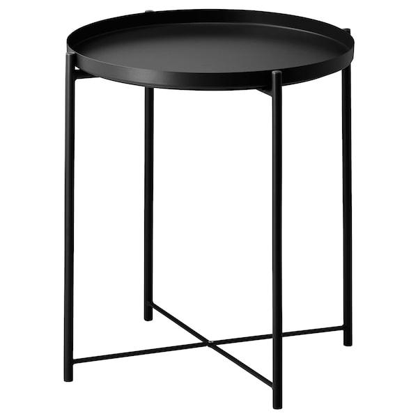 GLADOM Tray table, black 45x53 cm