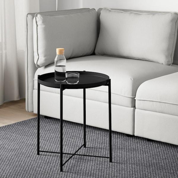 GLADOM Tray table, black 45x53 cm