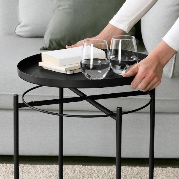 GLADOM Tray table, black 45x53 cm