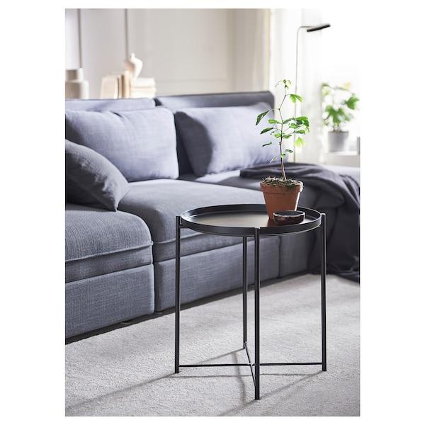 GLADOM Tray table, black 45x53 cm