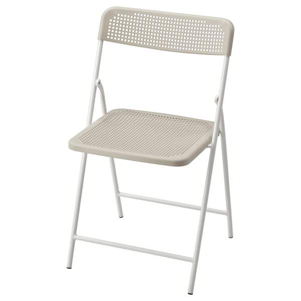 TORPARO Chair, in/outdoor, foldable white/beige