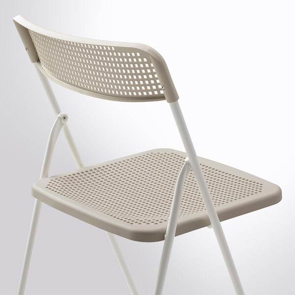 TORPARO Chair, in/outdoor, foldable white/beige