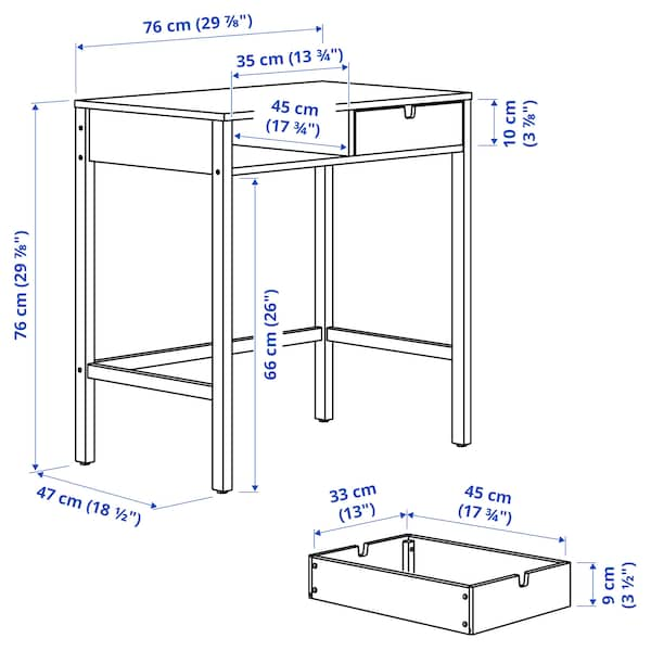 NORDKISA Dressing table, bamboo 76x47 cm