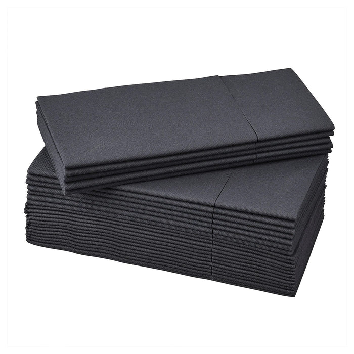 MOTTAGA paper napkin, black, 38x38 cm