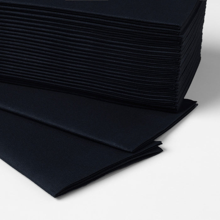 MOTTAGA paper napkin, black, 38x38 cm