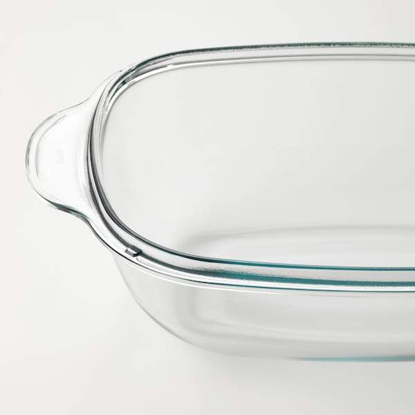 BUREN oven/serving dish with lid 42x26 cm clear glass