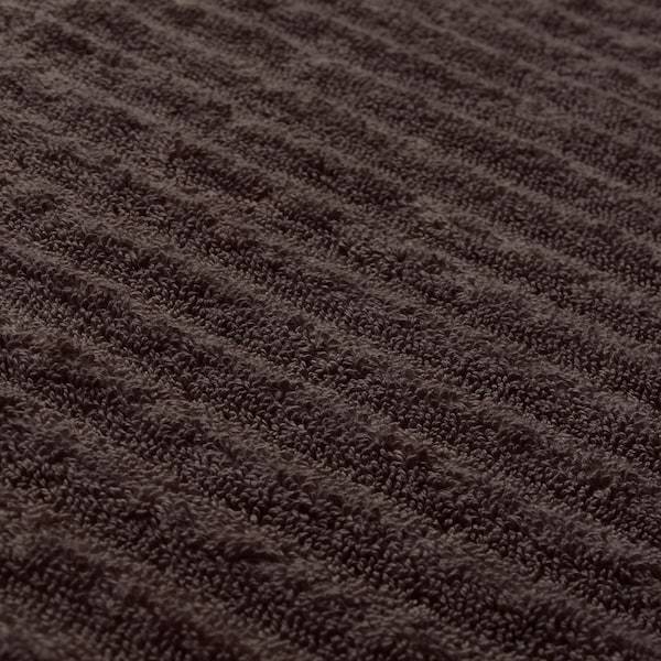 FLODALEN washcloth, dark brown, 30x30 cm