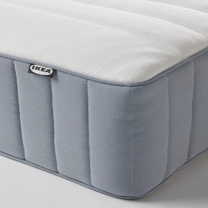 VALEVAG Pocket sprung mattress, firm/light blue, 180x200 cm