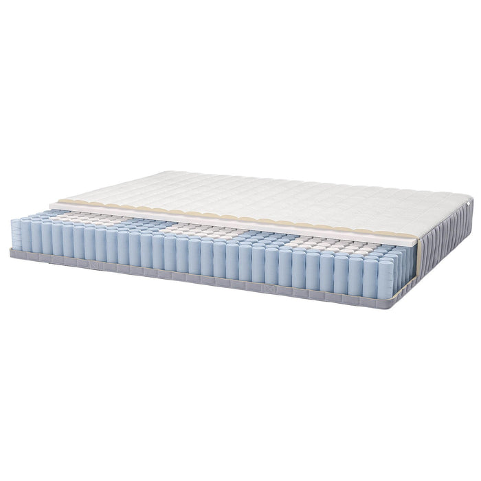 VALEVAG Pocket sprung mattress, firm/light blue, 180x200 cm