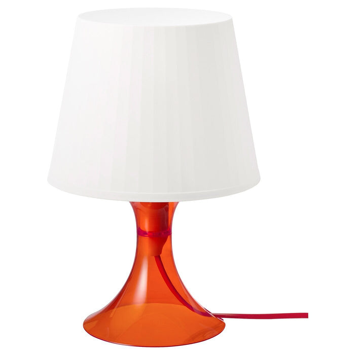 LAMPAN Table lamp, orange/white, 29cm