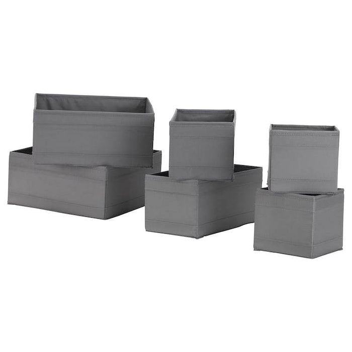 SKUBB box, set of 6, dark grey