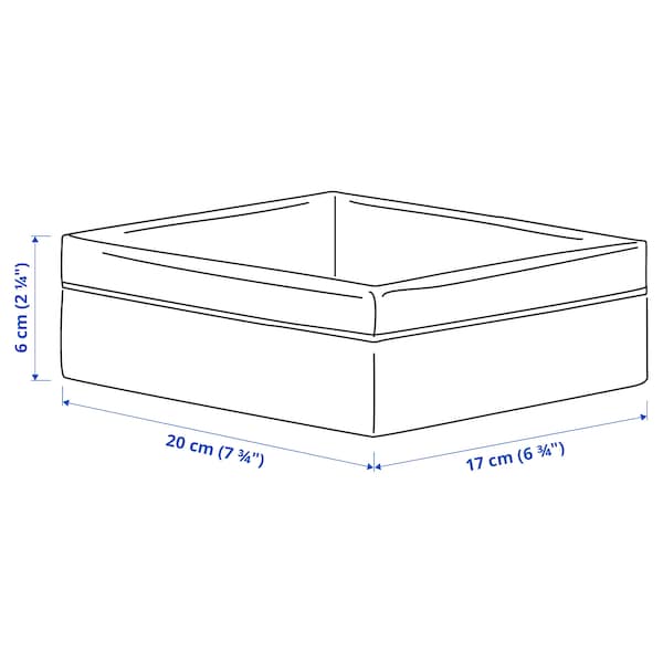 BAXNA organiser 17x20x6 cm grey/white