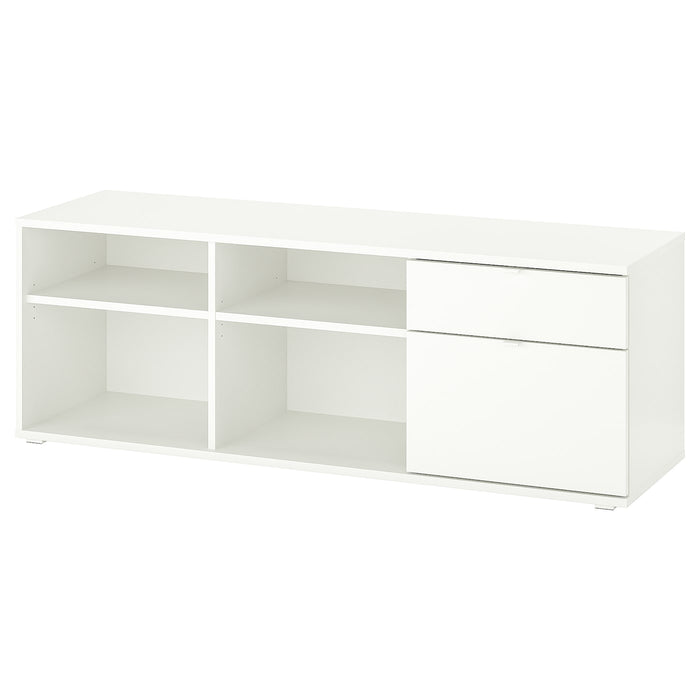 VIHALS TV bench, white, 146x37x50 cm