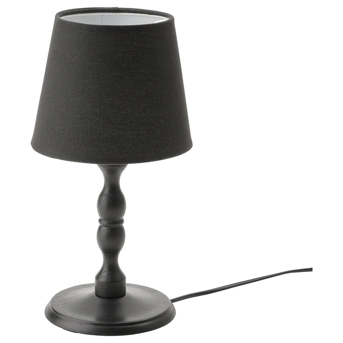 KINNAHULT Table lamp, black ash/black 37 cm