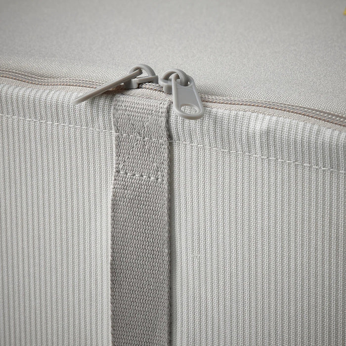 HEMMAFIXARE storage case, fabric striped/white/grey