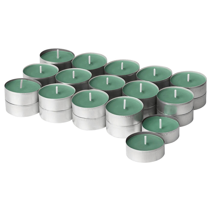 HEDERSAM Scented tealight, Fresh grass/light green, 3.5 hr