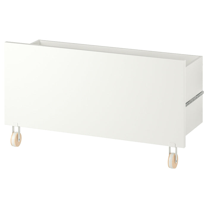 BILLY Drawer, white/with castors, 80x28x44 cm