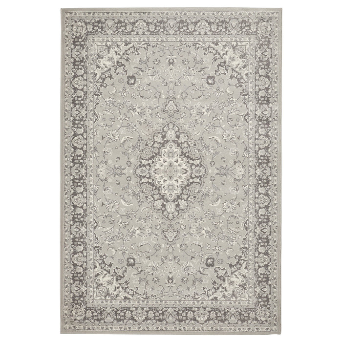 VEDBAK Rug, low pile, light grey, 133x195 cm