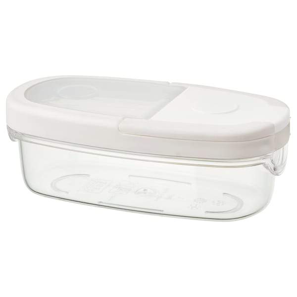 IKEA 365+ Dry food jar with lid, transparent/white 0.3 l