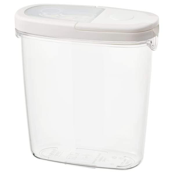 IKEA 365+ dry food jar with lid, 1.3 L transparent/white