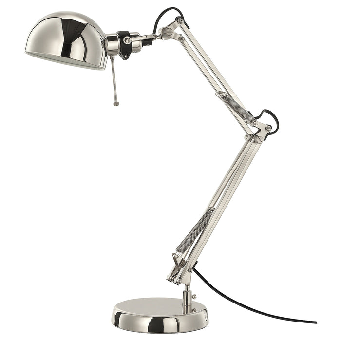 FORSA Work lamp, nickel-plated